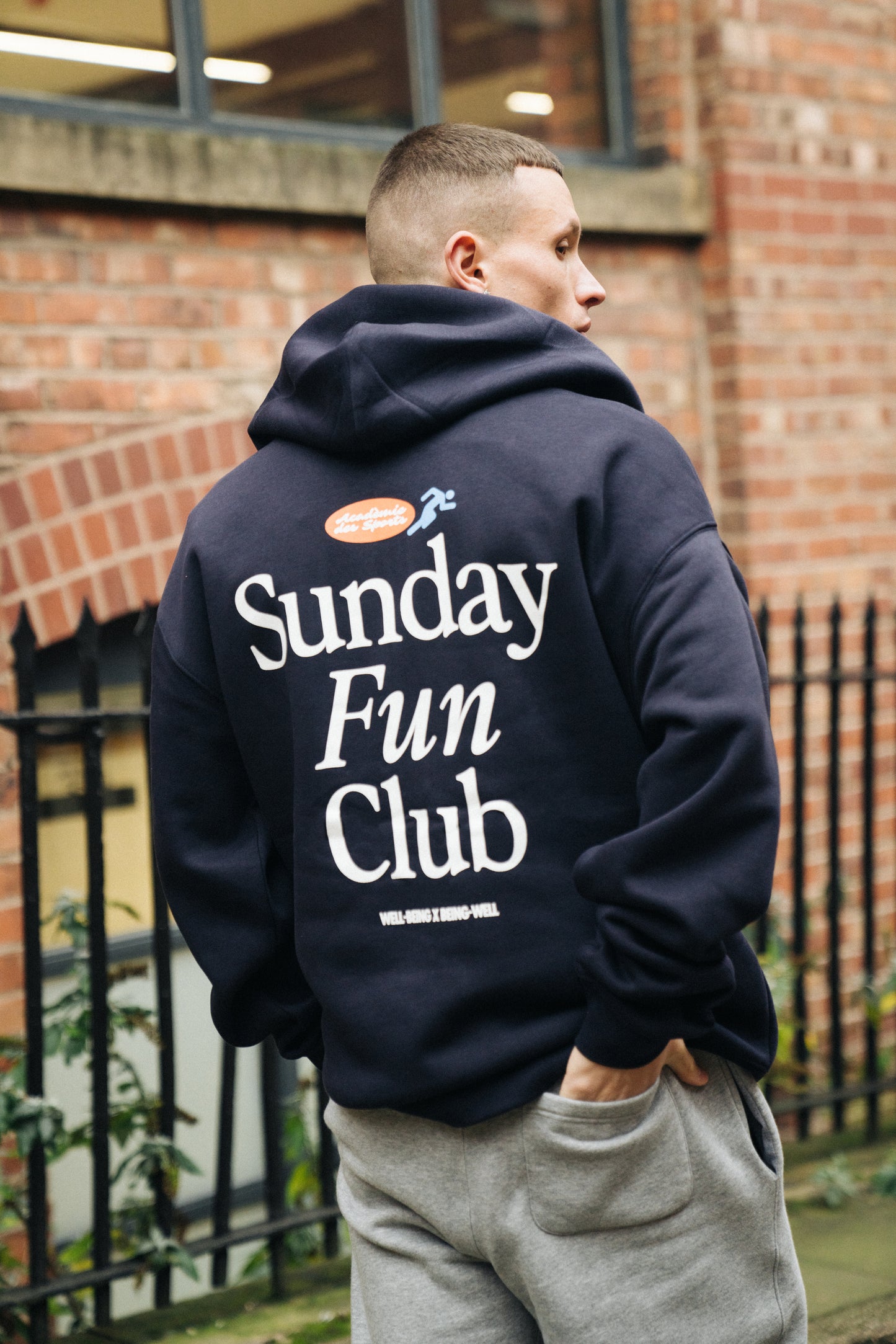 Vice 84 'Fun Club' Zip Up Hoodie - Navy