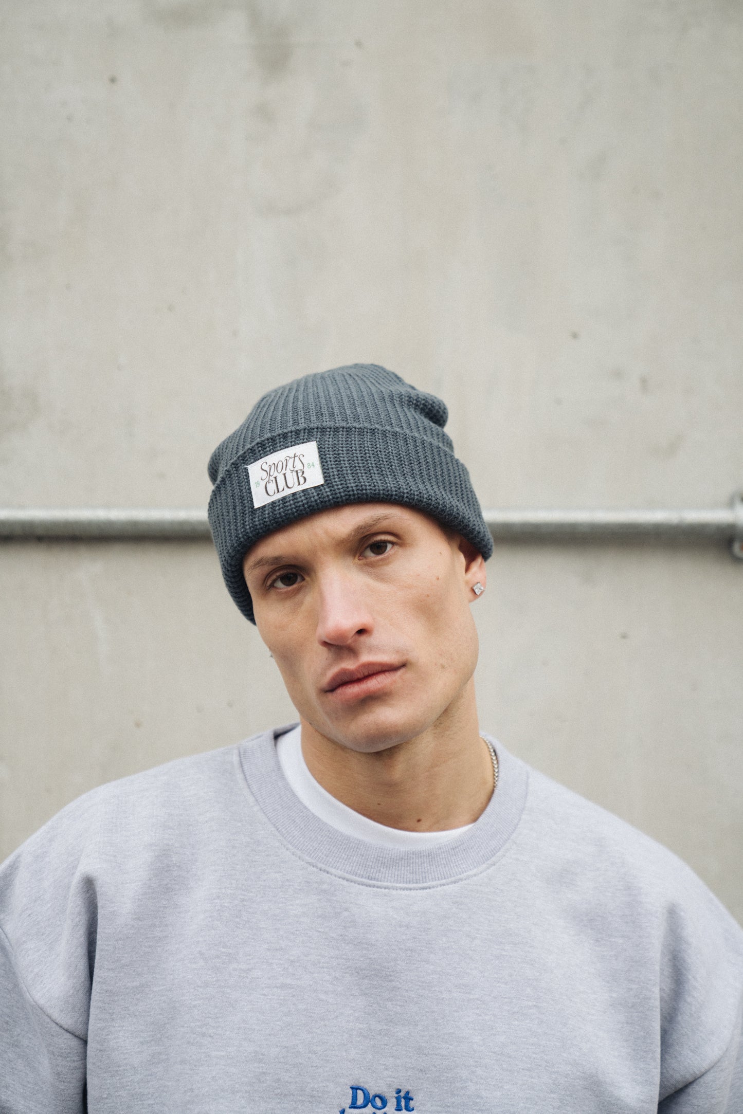 Vice 84 'Sports Club' Ribbed Beanie - Petrol