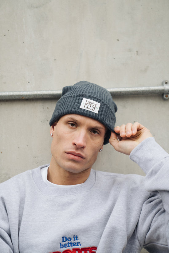 Vice 84 'Sports Club' Ribbed Beanie - Petrol