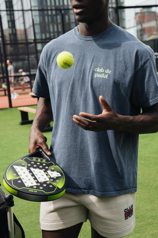 Club de Padel 'Summer Court' Vintage Washed Tee - Navy