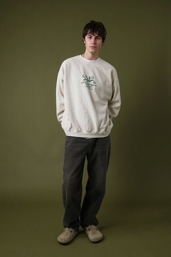 Other Side Store 'Little Thyme' Vintage Washed Sweater - Cream