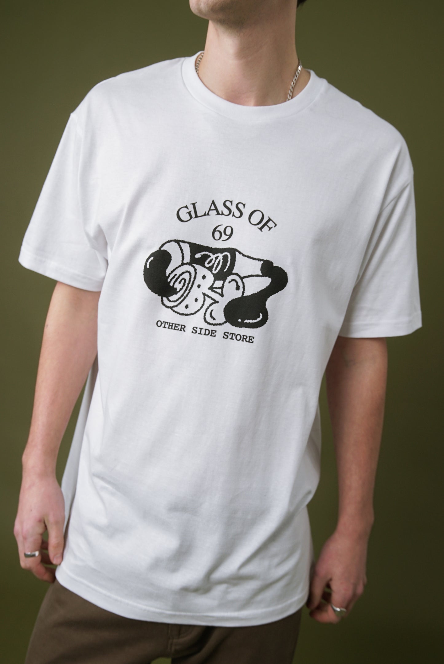 Other Side Store 'Glass of 69' Tee - White