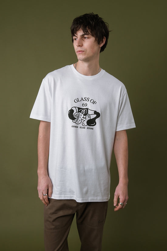 Other Side Store 'Glass of 69' Tee - White