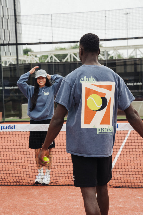 Club de Padel 'Summer Court' Vintage Washed Tee - Navy