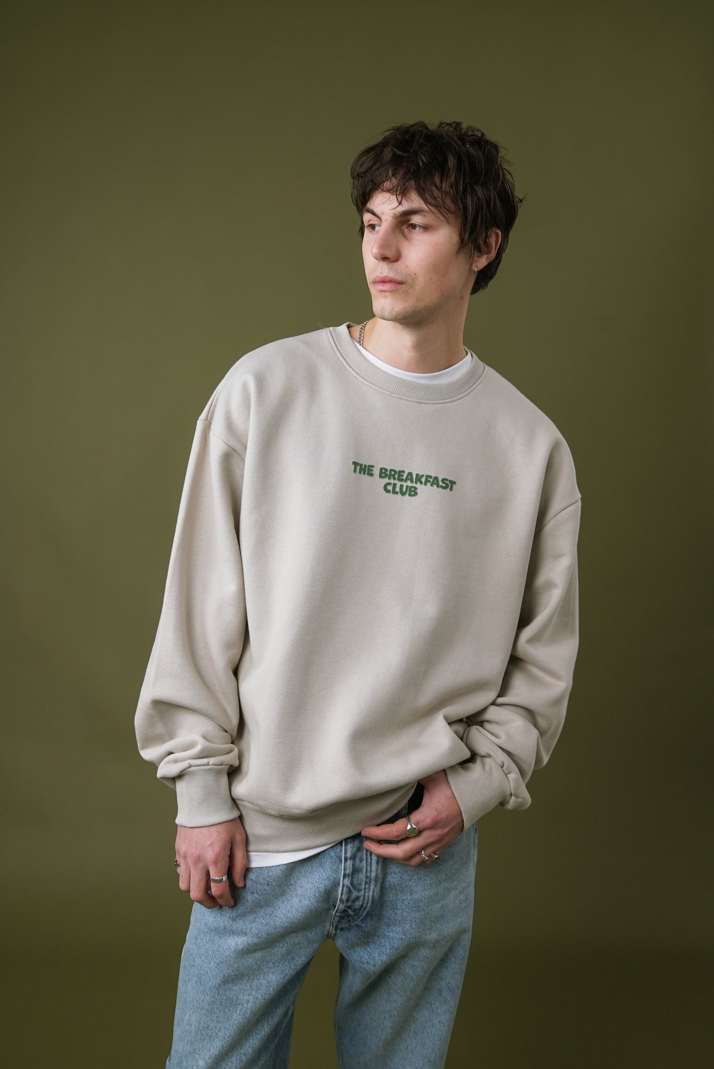 Other Side Store 'Breakfast Club' Sweater - Stone