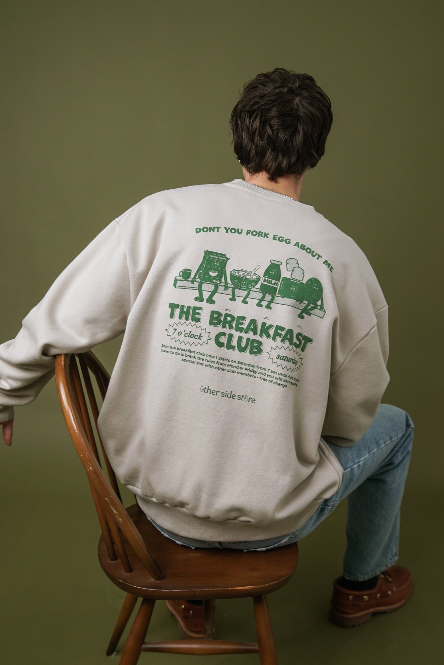 Other Side Store 'Breakfast Club' Sweater - Stone