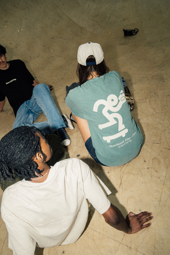 HAVE A GD TRIP 'Skateboard Film' Vintage Washed Longsleeve Tee - Green