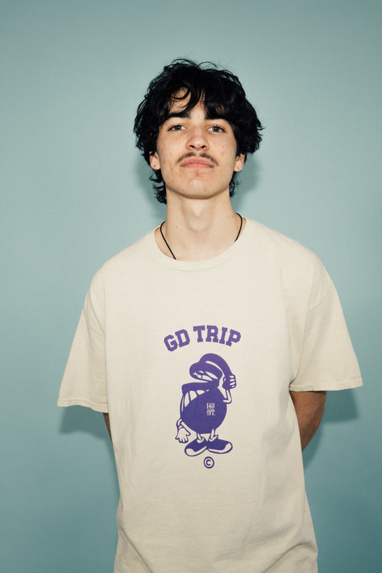 HAVE A GD TRIP 'Skate Club' Vintage Washed Tee - Cream