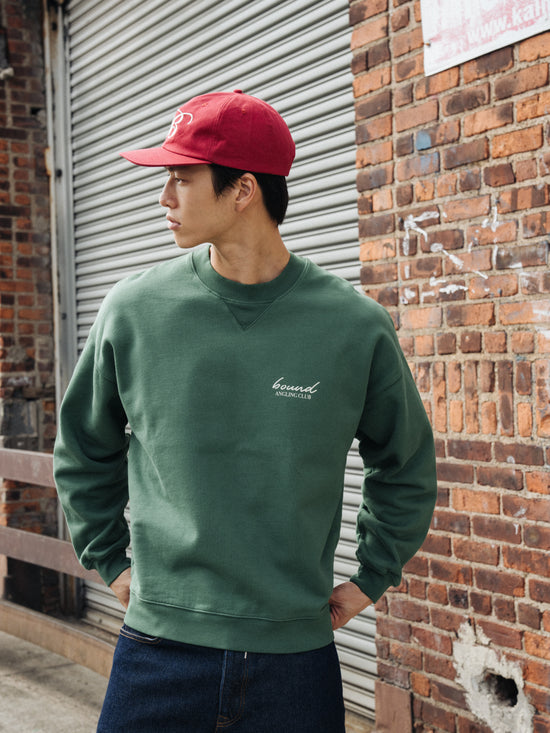 bound 'Angling Club' Sweater - Mid Green