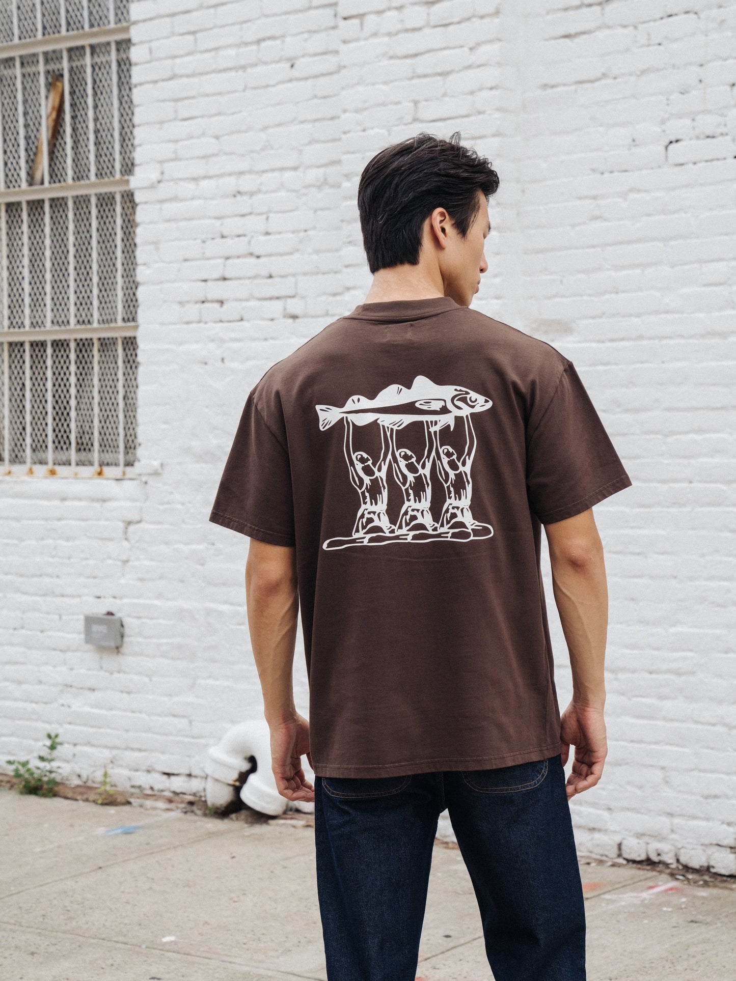 bound 'Marissa Angling' Tee - Brown