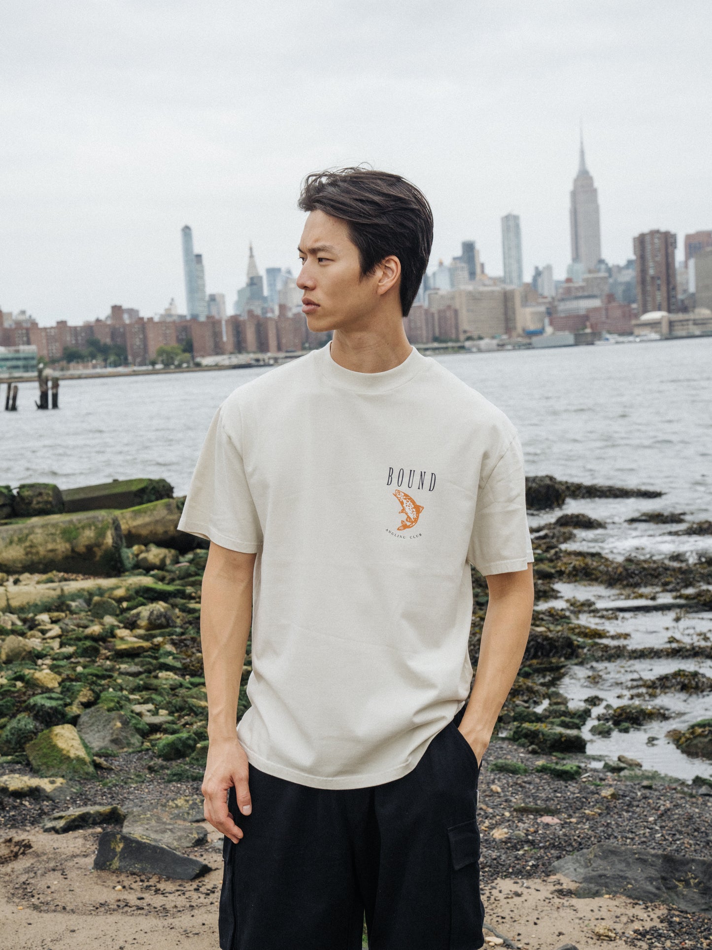 bound 'Marina Angling' Tee - Sand