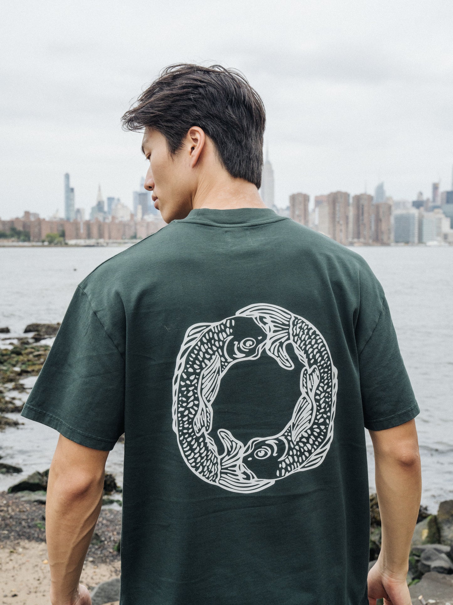 bound 'Angling Crest' Tee - Forest Green