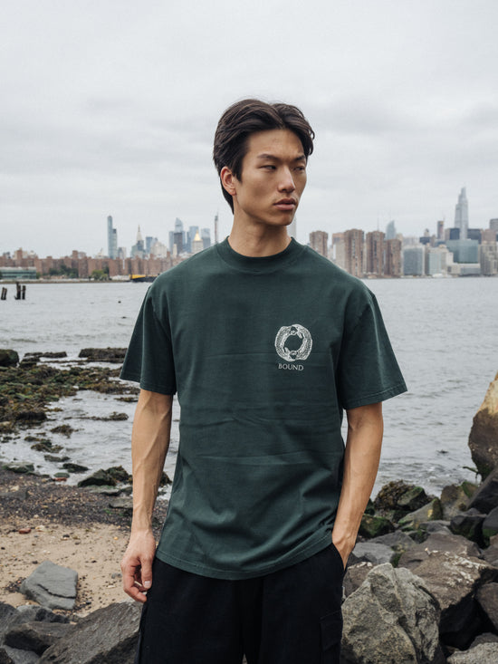 bound 'Angling Crest' Tee - Forest Green