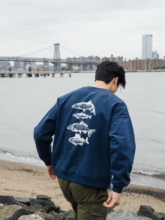 bound 'Angling Club' Sweater - Navy