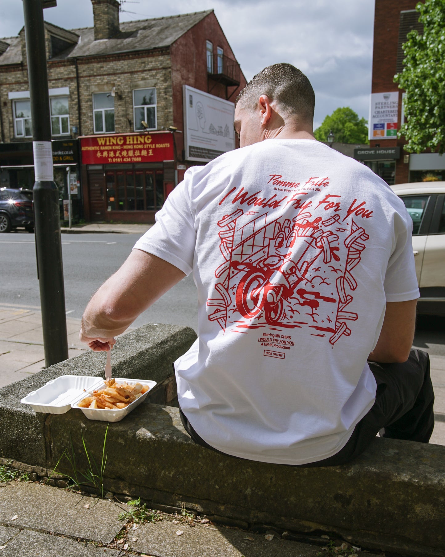 Pomme Frite 'Ride Or Fry' Tee - White