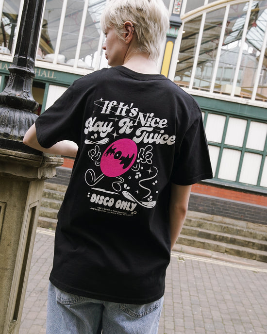 DISCO ONLY 'Play It Twice V5' Tee - Black