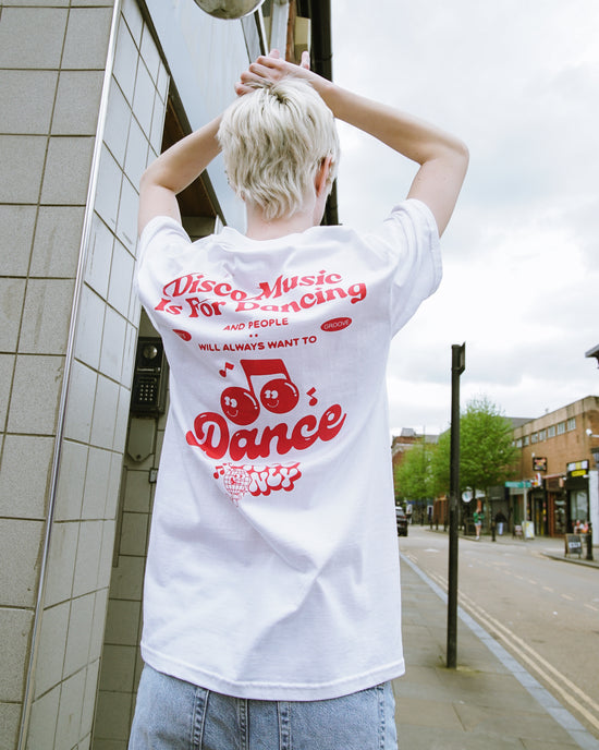 DISCO ONLY 'Retro Dancing' Tee - White