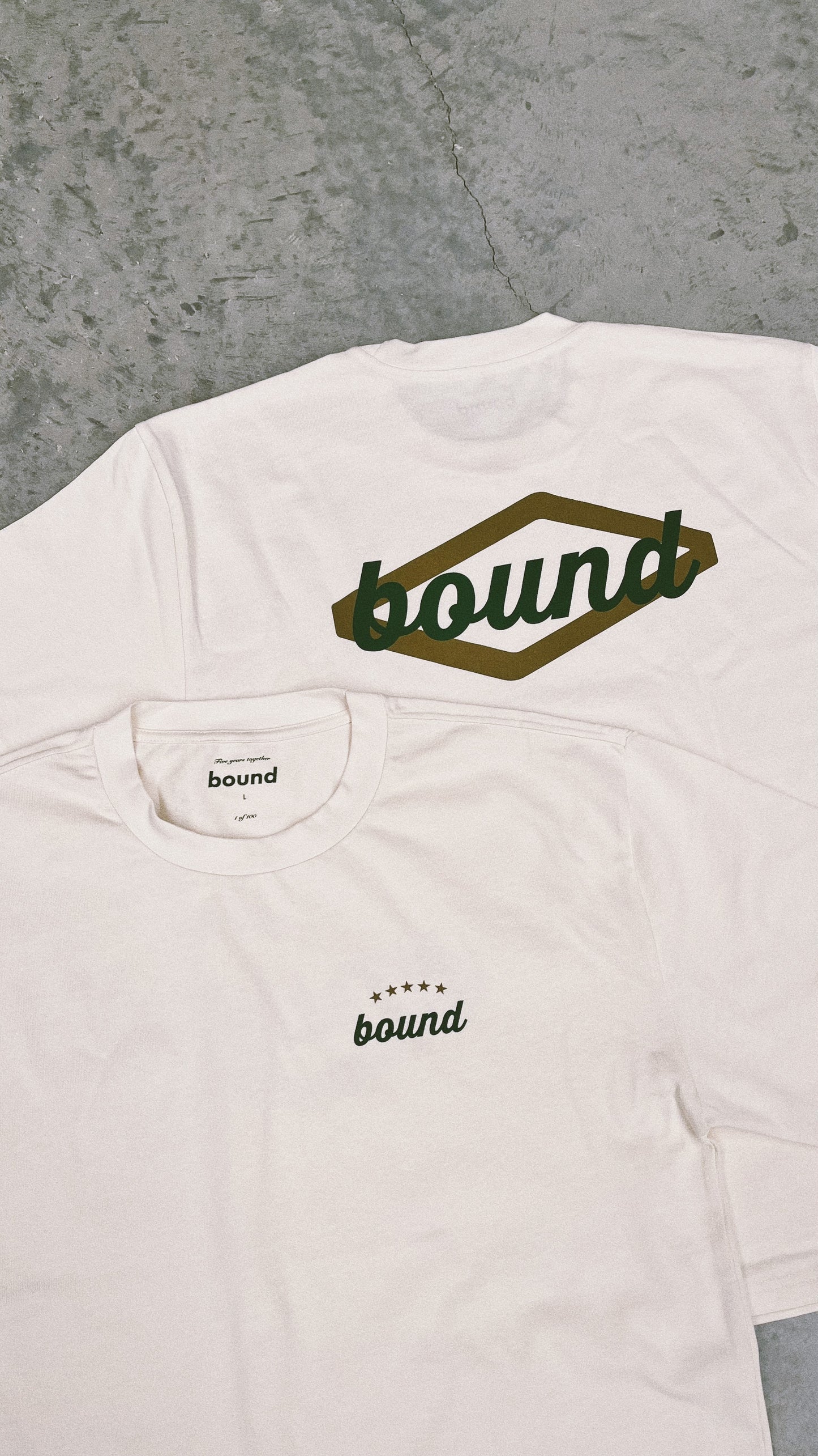 bound 'Hatch' 5 Years Heavy Tee - Ecru