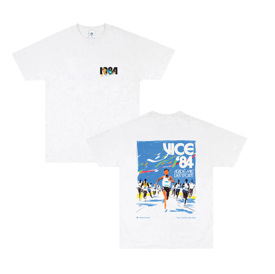 Vice 84 'Olympic Runner' Tee - White