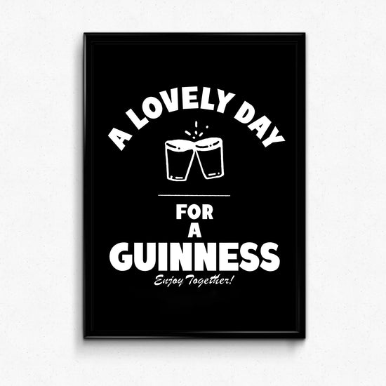 Guinness x UN:IK 'Enjoy Together' Print - Black