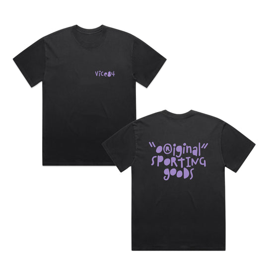 Vice 84 'Original Sporting Goods' Tee - Faded Black