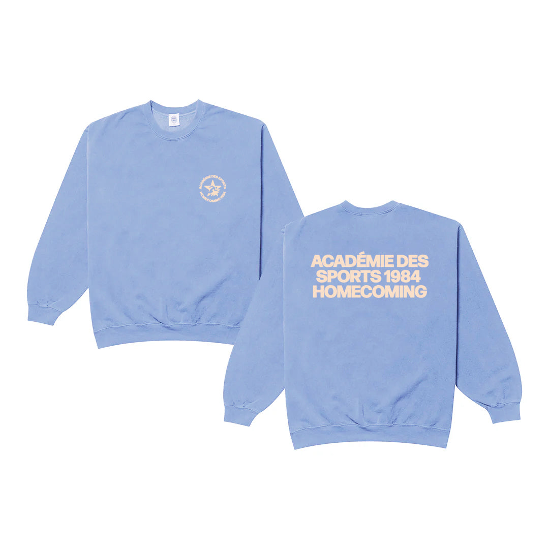 Vice 84 'Homecoming' Vintage Washed Sweater - Cornflower Blue