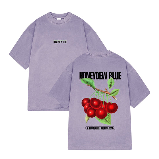 A Thousand Futures x GK 'Honeydew Blue' Vintage Washed Tee - Mauve