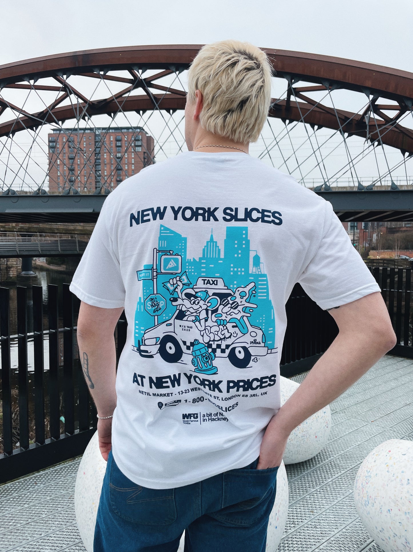 World Famous Gordos 'NYC Slices' Tee - White