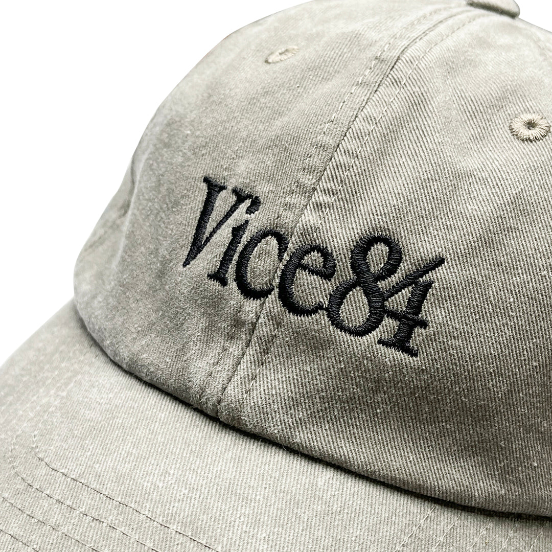 Vice 84 'Classic' Cap - Washed Grey