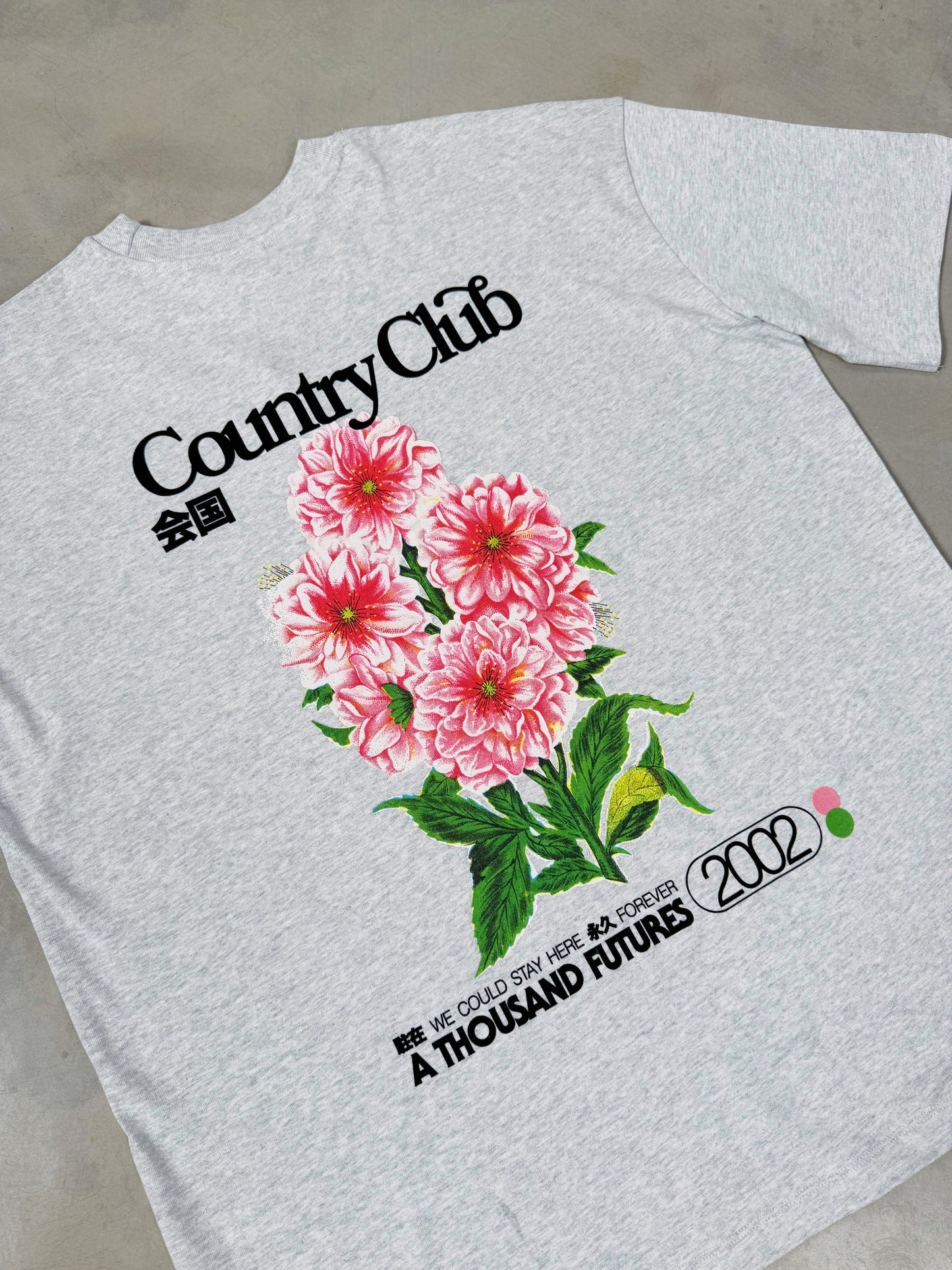 A Thousand Futures x GK 'Country Club' Tee - Ash Grey