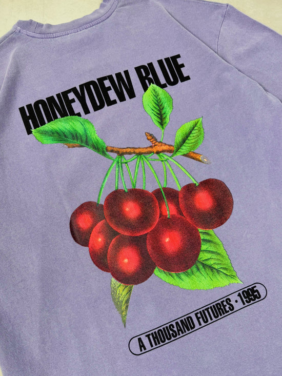 A Thousand Futures x GK 'Honeydew Blue' Vintage Washed Tee - Mauve