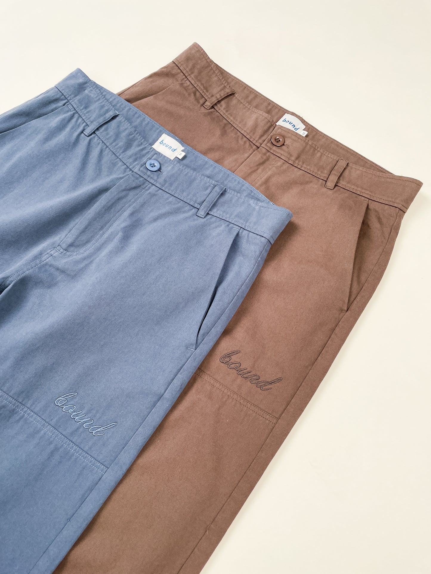 bound Straight Work Pant - Brown