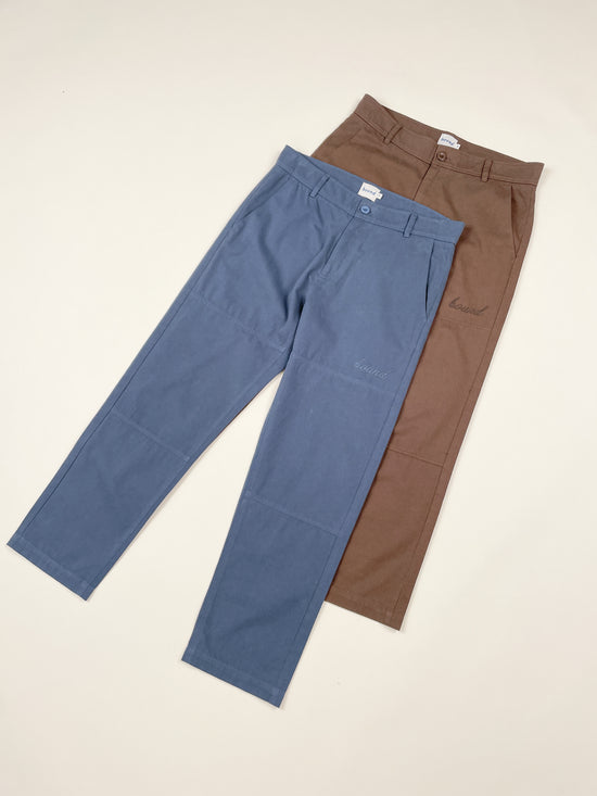 bound Straight Work Pant - Brown