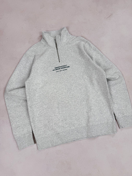 Vice 84 'Athletics' 1/4 Zip Sweater - Ash Grey