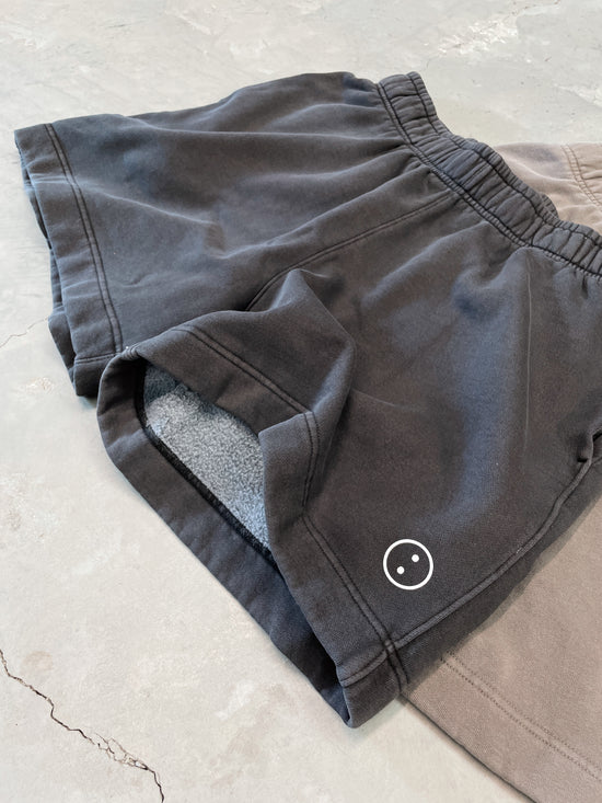 Essentials Premium Faded Jogger Shorts - Vintage Black