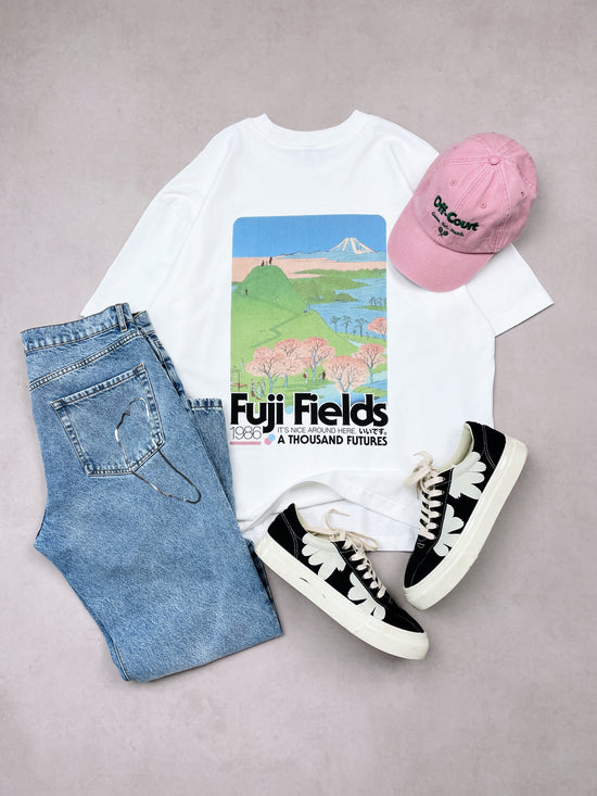 A Thousand Futures x GK 'Fuji Fields' Tee - White