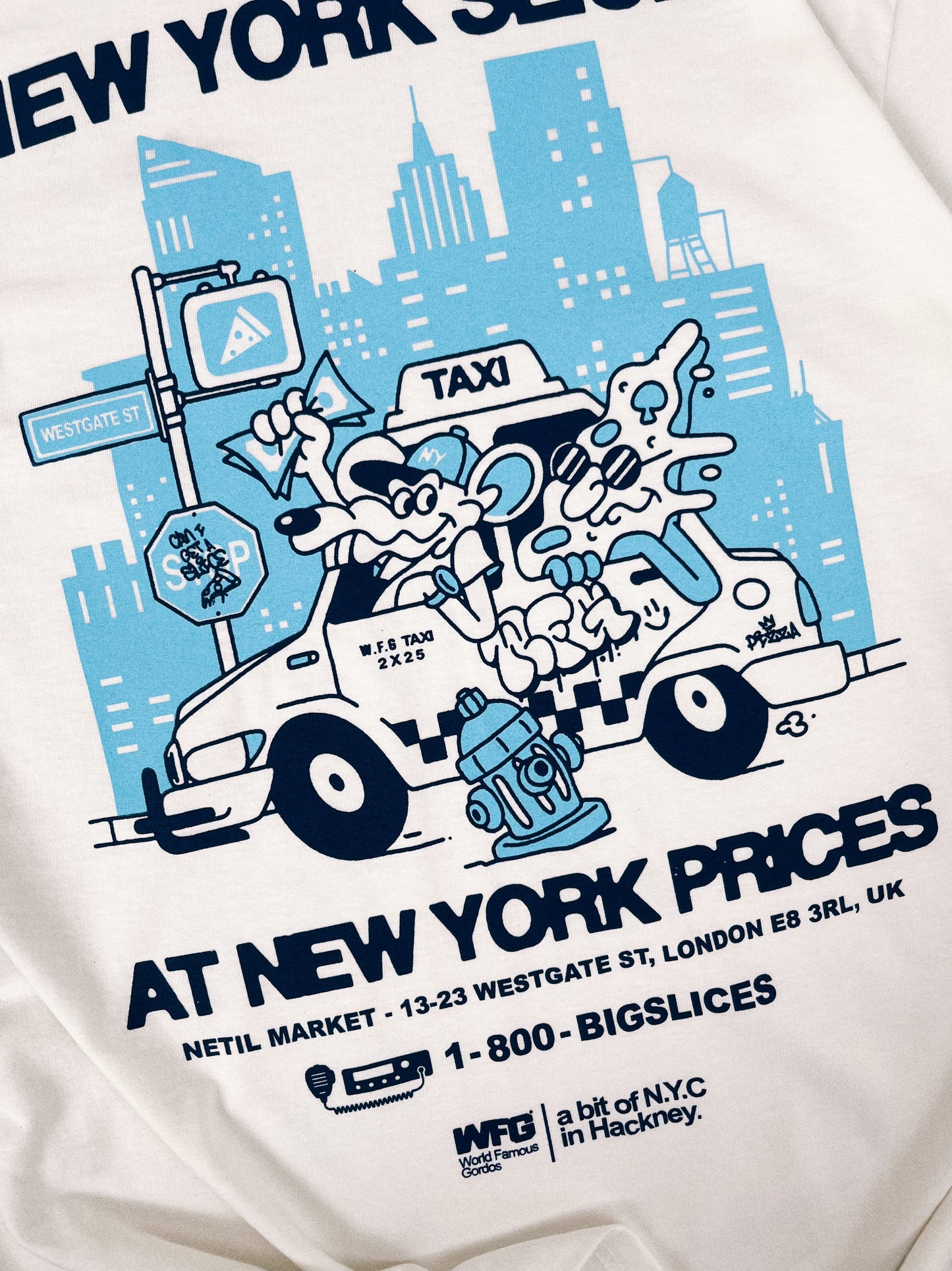 World Famous Gordos 'NYC Slices' Tee - White