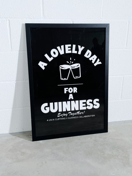 Guinness x UN:IK 'Enjoy Together' Print - Black