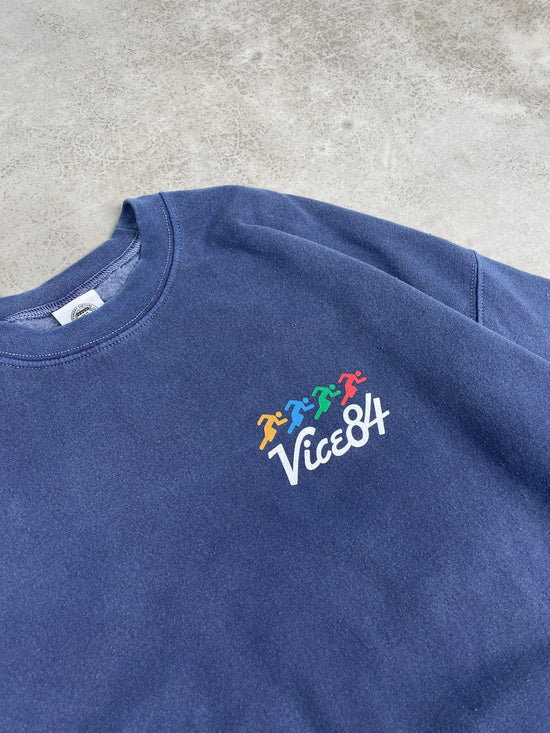 Vice 84 'Runner' Vintage Washed Sweater - Navy