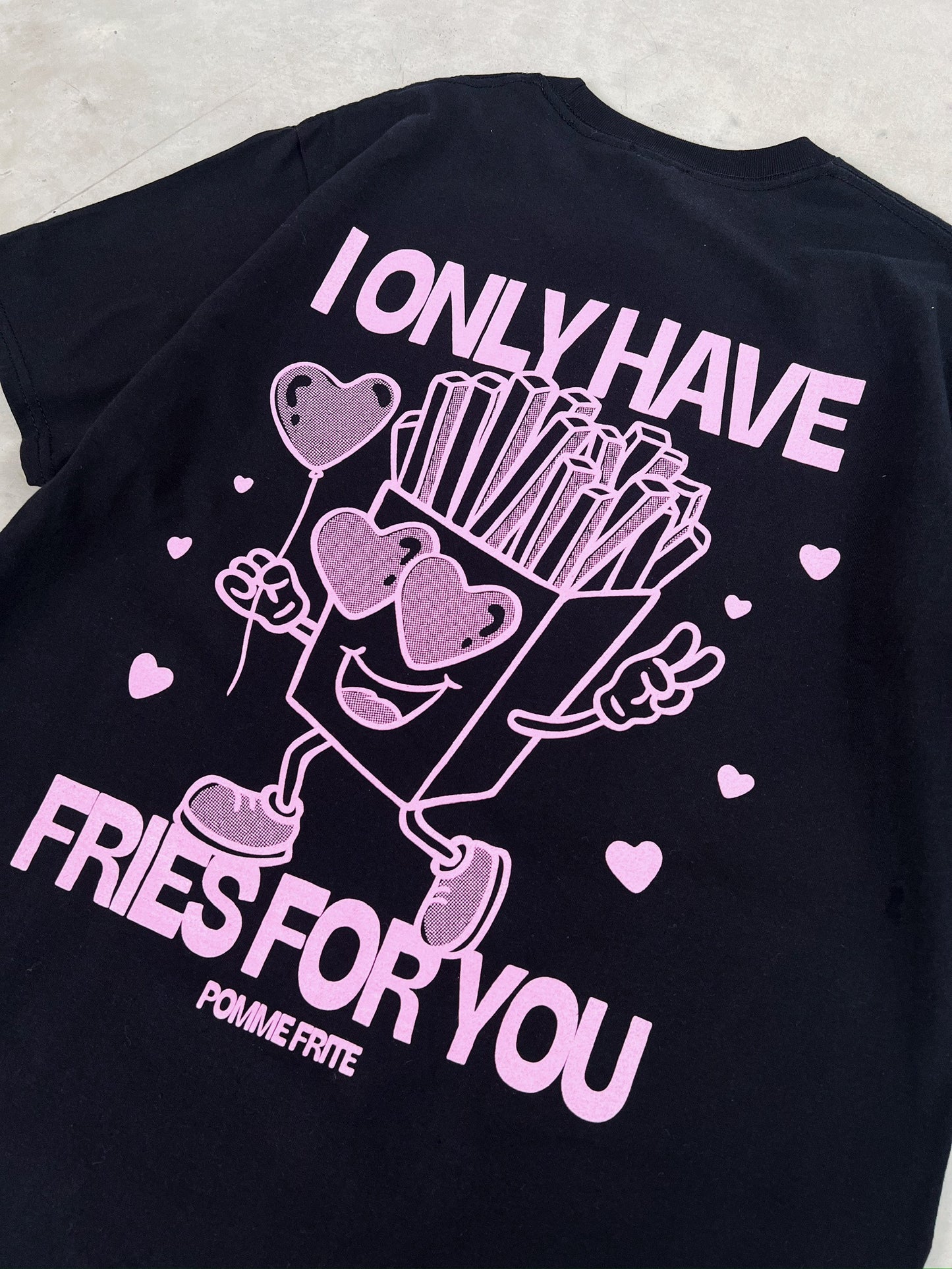 Pomme Frite 'Fries For You' Tee - Black