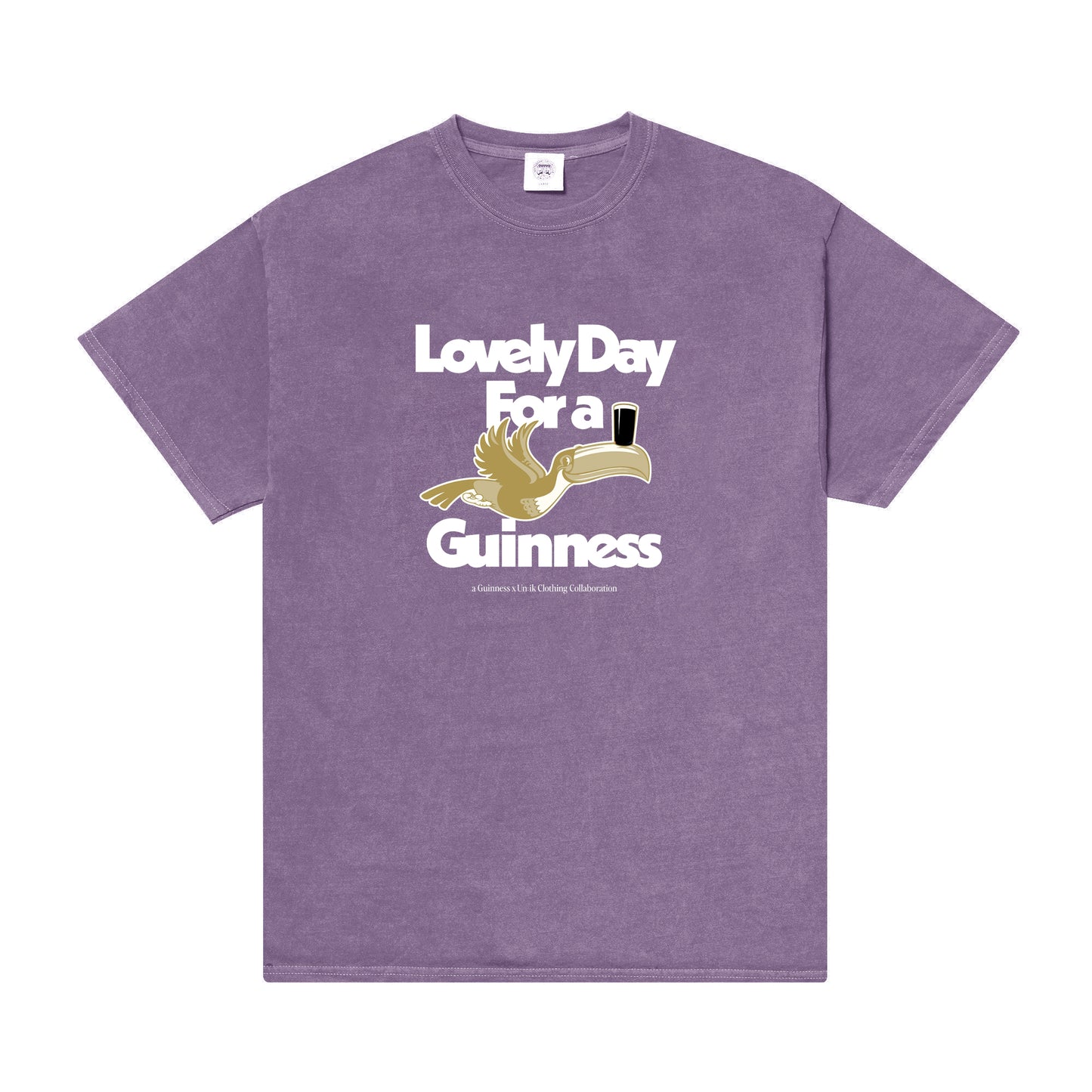 Guinness x UN:IK 'Lovely Day' Vintage Washed Tee - Purple