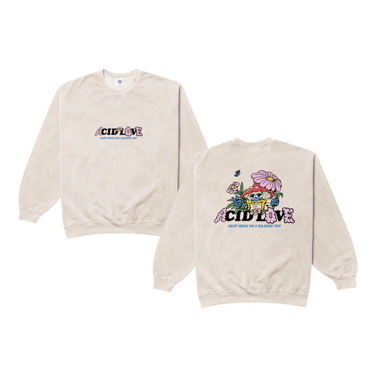 Acid Love 'Mushroom' Vintage Washed Sweater - Cream