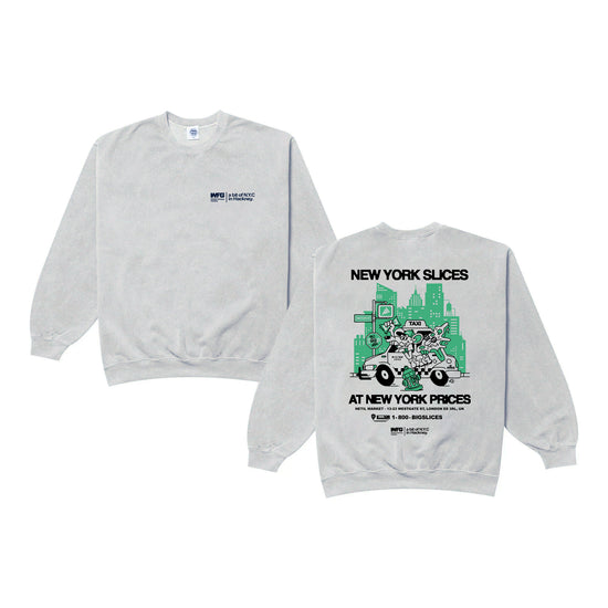 World Famous Gordos 'NYC Slices' Washed Sweater - Grey