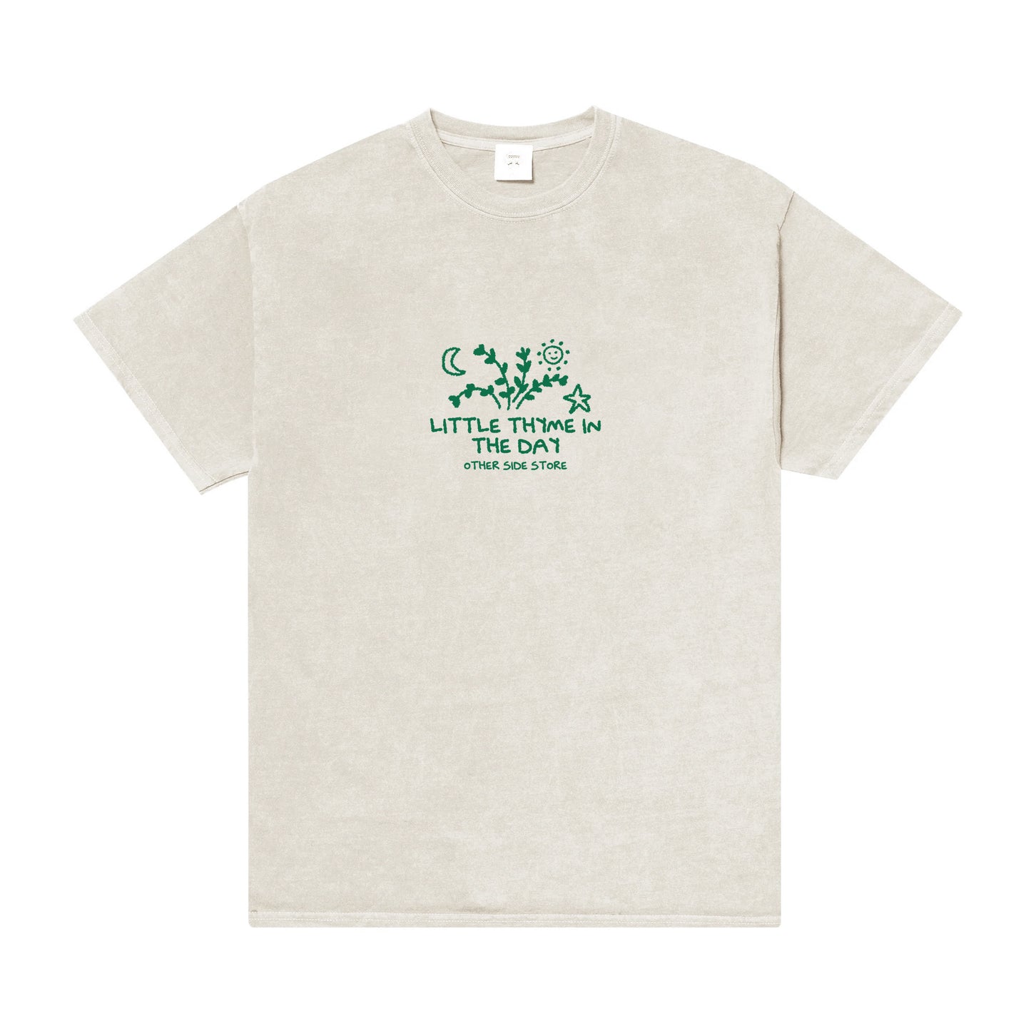 Other Side Store 'Little Thyme' Vintage Washed Tee - Cream