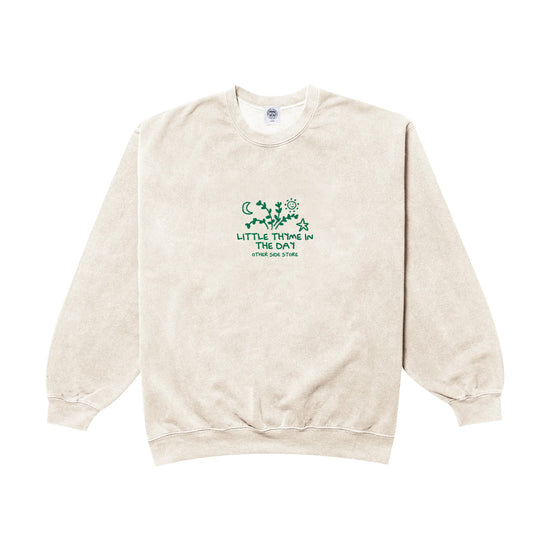 Other Side Store 'Little Thyme' Vintage Washed Sweater - Cream