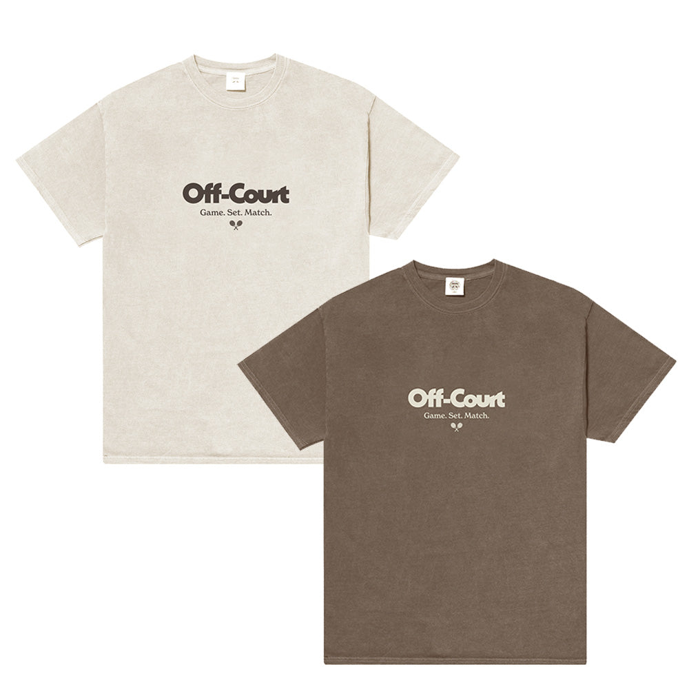 Vice 84 'Off Court GSM' Vintage Washed Tee Twinpack - Brown/Cream