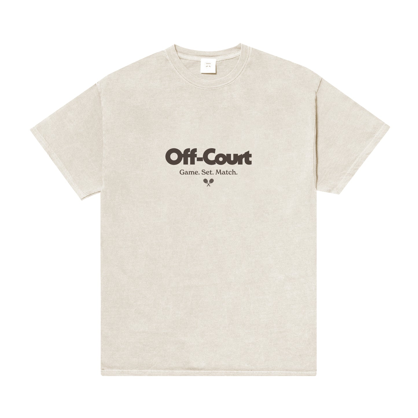 Vice 84 'Off Court GSM' Vintage Washed Tee - Cream