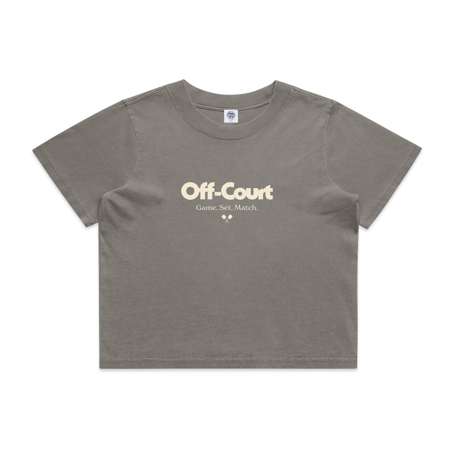 Vice 84 WMNS 'Off-Court GSM' Cropped Heavy Tee - Faded Grey