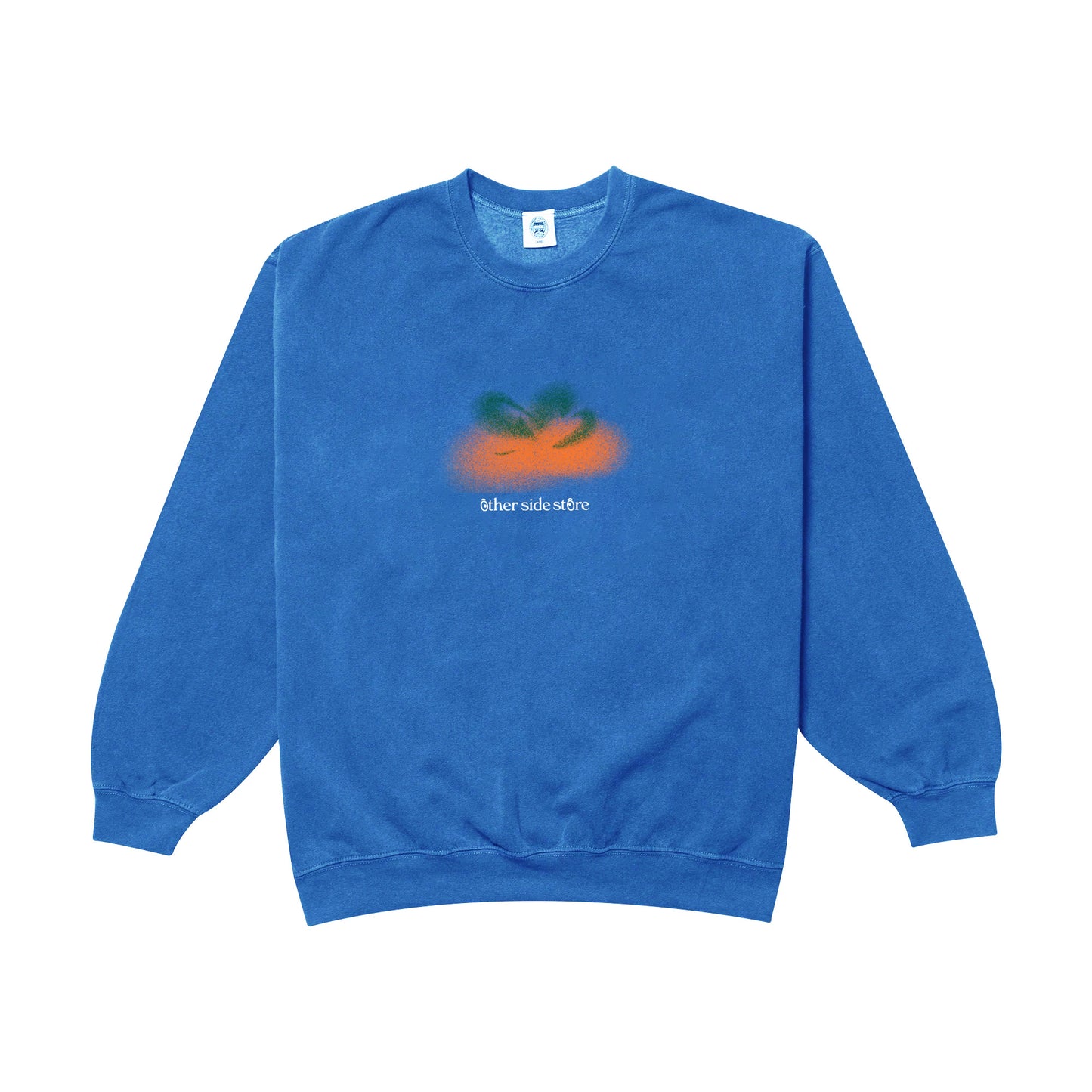 Other Side Store 'Orange' Vintage Washed Sweater - Royal Blue