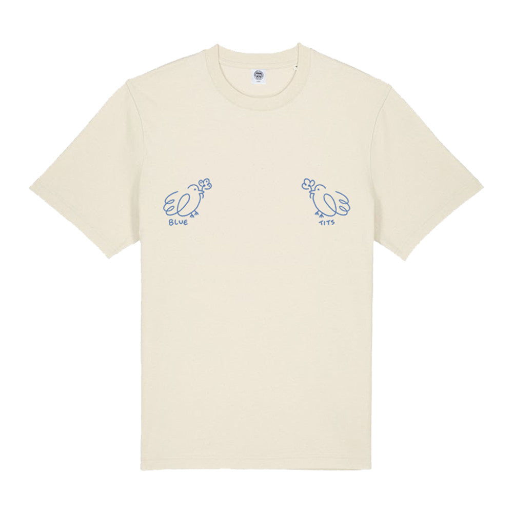 Other Side Store 'Blue Tits' Tee - Off White